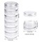 6 Sets 6 Layer Stackable Plastic Containers, 10G/10ML Clear Cosmetic Storage Box Round Organizer Jars for Beads, Buttons, Small Jewelry Findings